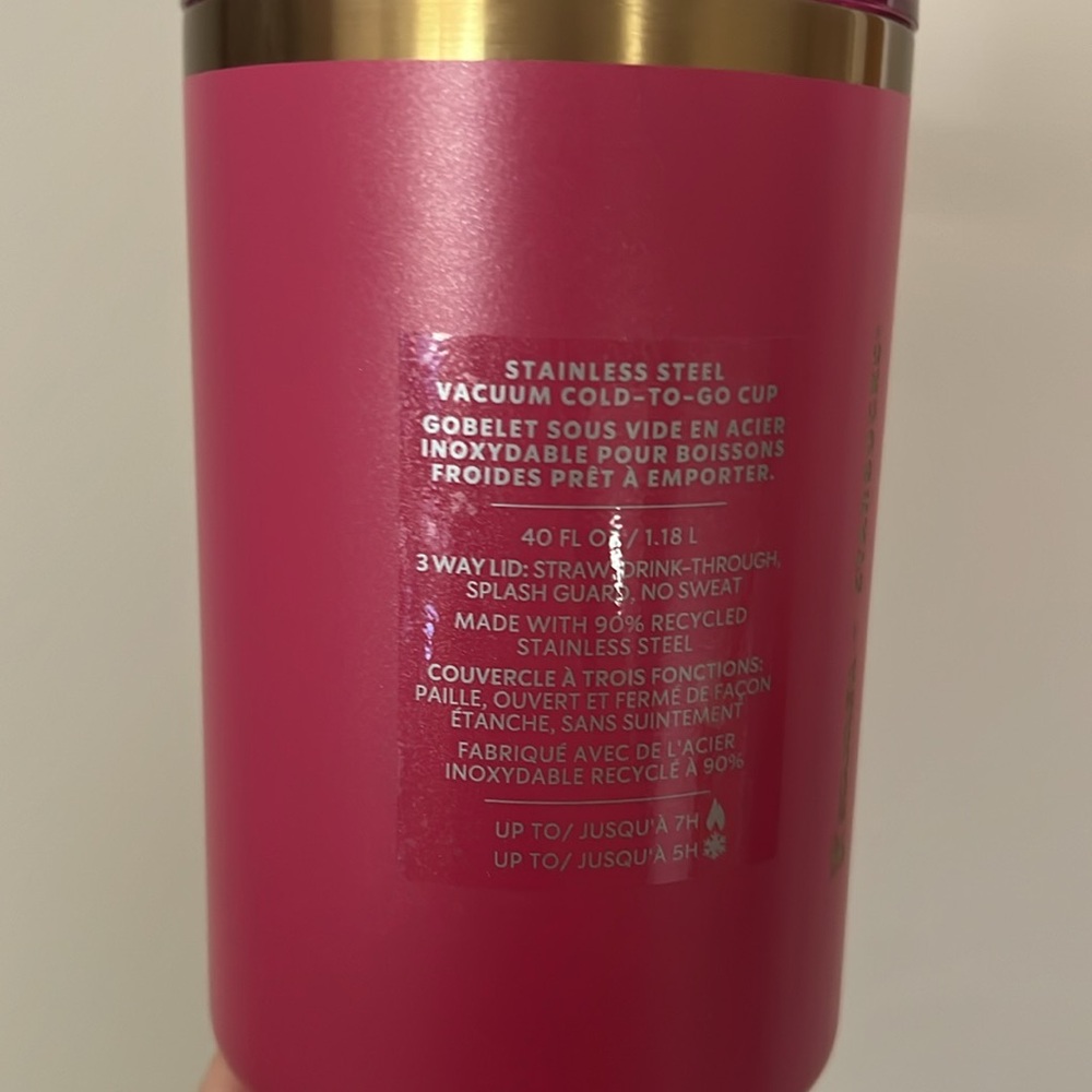 Stanley x Starbucks Limited Edition Winter Berry 40oz Tumbler - Picture 5 of 5